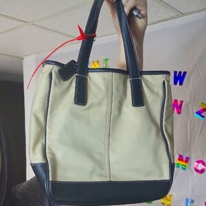 Coach Cream and Black Bag